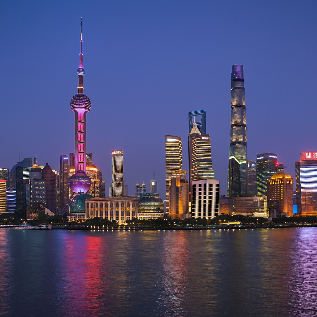 Shanghai skyline with the Bund